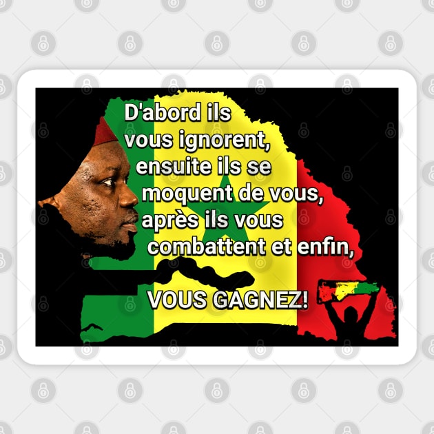 SENEGAL : Ousmane Sonko 2024 Sticker by Tony Cisse Art Originals